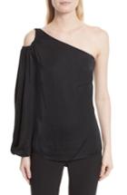 Women's Elizabeth And James Denissa One-sleeve Blouse - Black