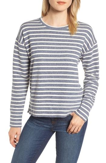 Women's Vineyard Vines Stripe Sweatshirt - Blue