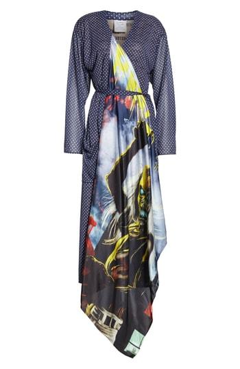 Women's Vetements Mixed Print Robe Dress