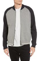 Men's James Perse Colorblock Knit Track Jacket (s) - Grey