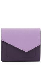 Women's Botkier Mini Cobble Hill Colorblock Leather Wallet - Purple