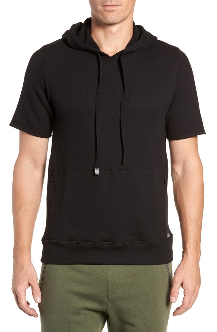 Men's Alo Crow Short Sleeve Hoodie