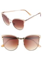 Women's Bp. 56mm Cat Eye Sunglasses - Gold/ Brown