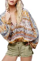 Women's Free People Hold On Tight Gauze Pullover /small - Ivory