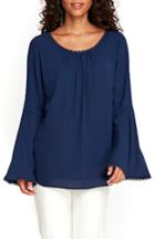 Women's Wallis Bell Sleeve Blouse Us / 8 Uk - Blue