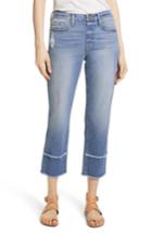 Women's Frame Le Nouveau Double Fray Cuff Straight Leg Jeans - Blue