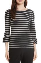 Women's Kate Spade New York Flounce Sleeve Knit Top - Black