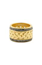 Women's Freida Rothman Textured Ornaments Wide Band Ring