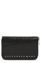 Women's Alexander Wang Dime Leather Compact Wallet - Black
