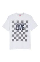 Men's Lacoste Check Graphic T-shirt, Size - White