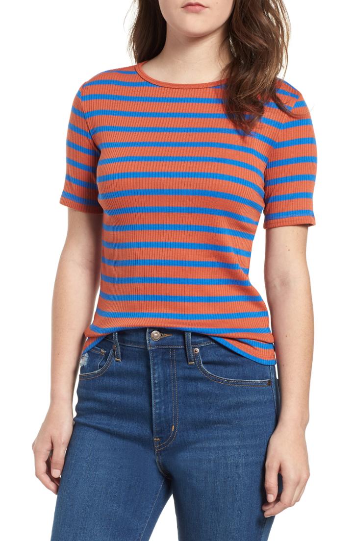 Women's Bp. Stripe Ribbed Tee