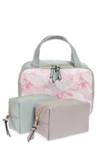 Violet Ray New York 3-piece Zip Cosmetic Cases