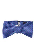 Men's Ted Baker London Geo Print Silk Bow Tie, Size - Blue