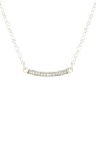 Women's Kris Nations Pave Bar Charm Necklace