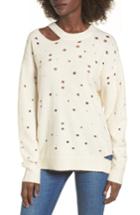 Women's Astr The Label Distressed Sweater - Ivory