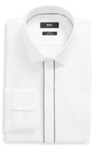Men's Boss Jamir Slim Fit Easy Iron Solid Dress Shirt .5 - White