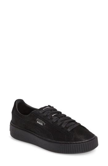 Women's Puma Reset Platform Sneaker M - Black