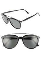 Men's Persol Sartoria 55mm Polarized Sunglasses - Black/ Green