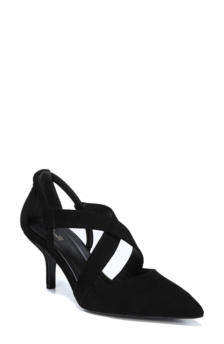 Women's Diane Von Furstenberg Martina Cross Strap Pump .5 M - Black