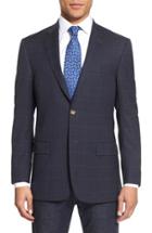 Men's Hart Schaffner Marx Classic Fit Plaid Wool Sport Coat S - Grey