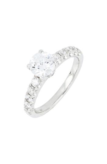 Women's Bony Levy Cubic Zirconia Pave Solitaire Ring (nordstrom Exclusive)