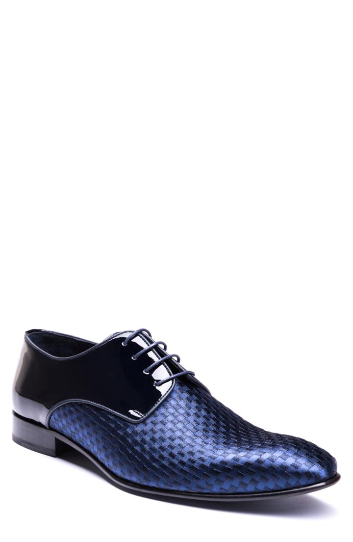 Men's Jared Lang Marco Checkerboard Derby Eu - Blue