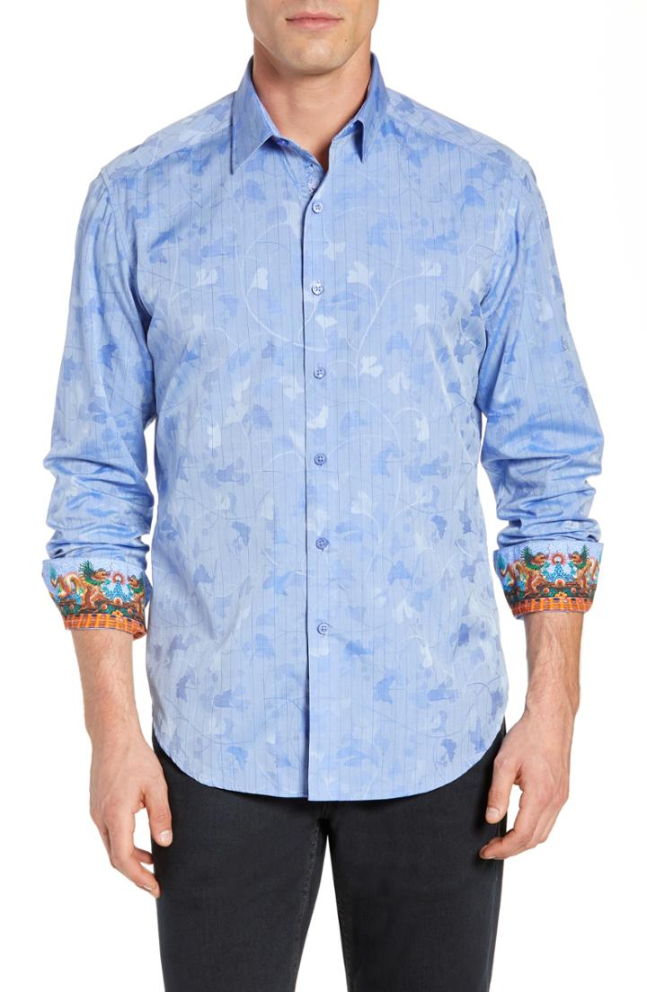 Men's Robert Graham Aoki Classic Fit Sport Shirt - Blue