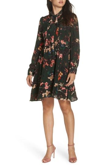 Women's Caara Vintage Floral Fit & Flare Dress - Black