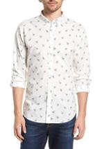 Men's Bonobos Slim Fit Summerweight Print Sport Shirt S - White