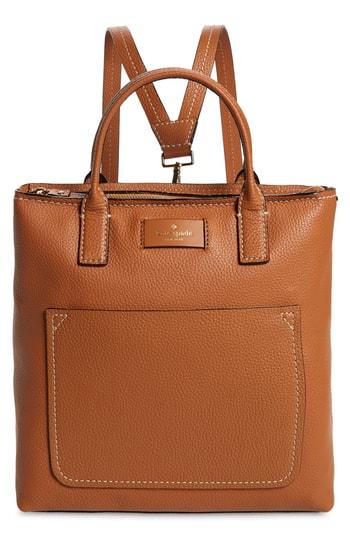 Kate Spade New York Maple Street - Kenzie Leather Convertible Backpack - Brown