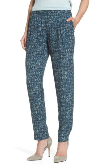 Women's Nic+zoe Seaglass Print Pants - Blue