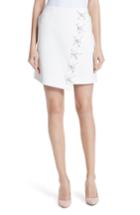 Women's Ted Baker London Embellished Faux Wrap Mini Skirt - White