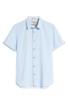 Men's Ted Baker London Slim Fit Short Sleeve Sport Shirt (m) - White