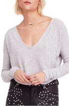 Women's We The Free By Free People Catalina V-neck Thermal Top - Grey
