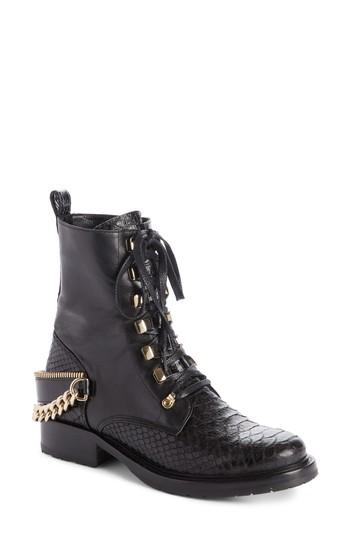 Women's Lanvin Chain Biker Boot Us / 37eu - Black