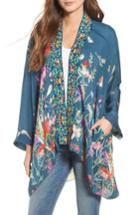 Women's Johnny Was Summer Paisley Silk Kimono - Blue