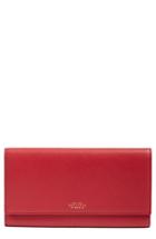 Women's Smythson 'panama Marshall' Travel Wallet - Red