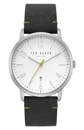 Men's Ted Baker London Daniel Synthetic Strap Watch, 42mm