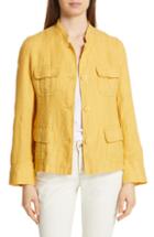 Women's Eileen Fisher Organic Linen Utility Jacket - Yellow