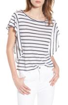 Women's Cupcakes And Cashmere Cannon Stripe Linen Top - Blue