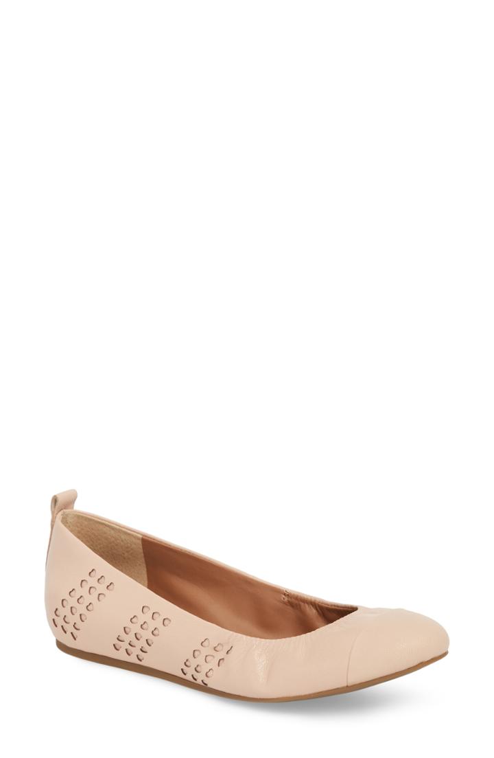 Women's Ed Ellen Degeneres Larra Cap Toe Ballet Flat .5 M - Pink