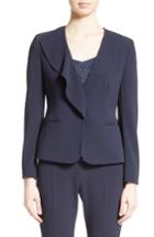 Women's Max Mara Durata Ruffle Blazer - Blue