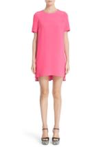 Women's Adam Lippes Contrast Piping Satin Crepe Dress - Pink