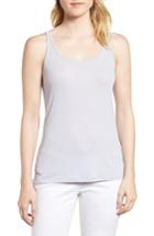 Women's Eileen Fisher Long Scoop Neck Camisole, Size X-small - Blue (regular & ) (online Only)