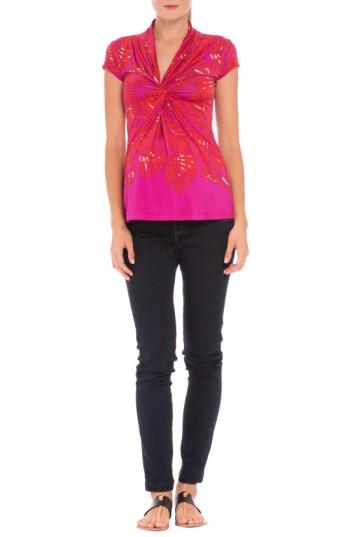 Women's Olian 'scarlet' Cinched Maternity Top - Red