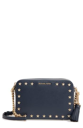 Michael Michael Kors Medium Ginny Star Studded Leather Crossbody Camera Bag -