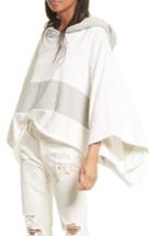 Women's Free People Never Say Never Hooded Poncho /small - White