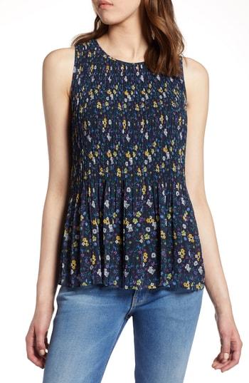 Women's Halogen Pleated Top - Blue