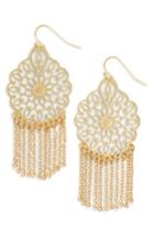 Women's Halogen Filigree Fringe Drop Earrings