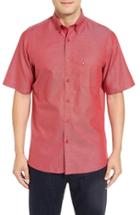 Men's Nordstrom Men's Shop 'classic' Smartcare(tm) Regular Fit Short Sleeve Cotton Sport Shirt - Red